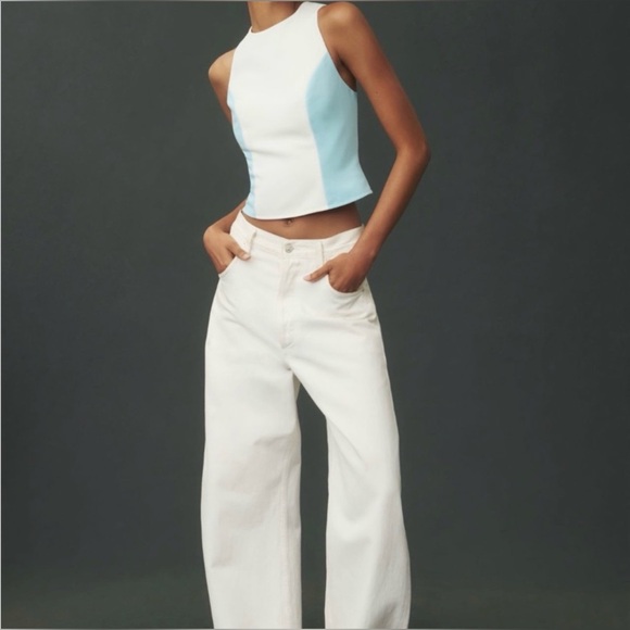 Flat White By Anthropologie Sleeveless Blouse - Picture 2 of 9